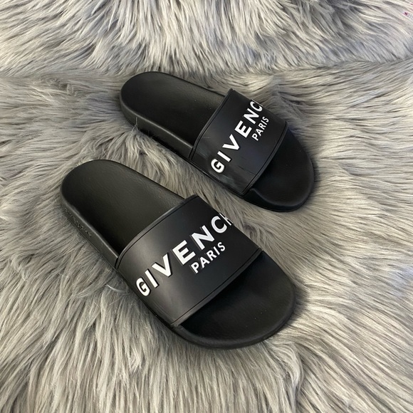 Authentic Givenchy Paris Rubber Slides Black/White 39🖤🤍 - Picture 2 of 9